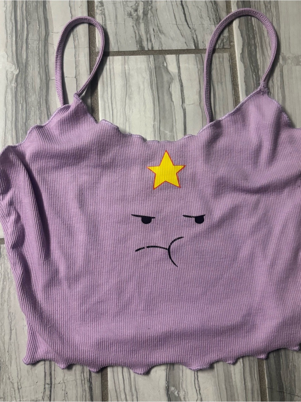 Lumpy Space Princess Ribbed crop Top